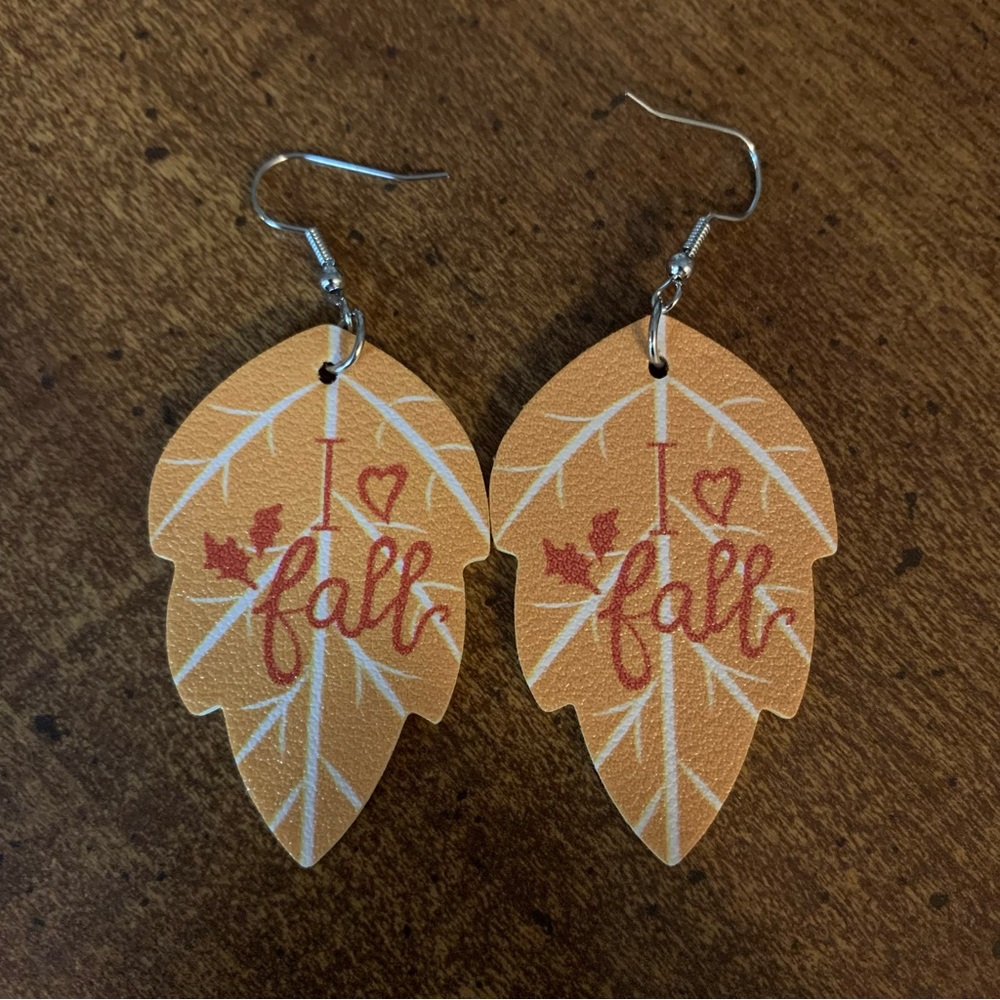 Fall Themed Leaf Drop Earrings